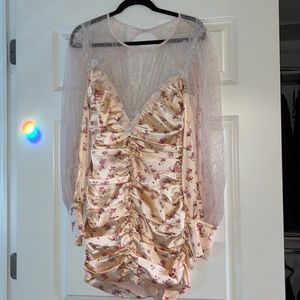 Beautiful long sleeve mini dress from For love and lemon dress with lace